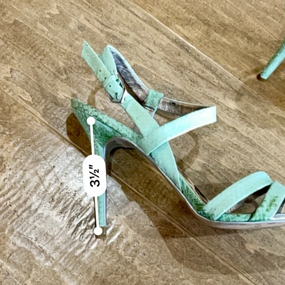 Sam Edelman Women’s Abbott Snakeskin Print High Heel Blue Size 8 Used Girly
