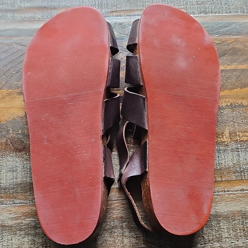 Polo by Ralph Lauren Dark Brown Leather Sandals
