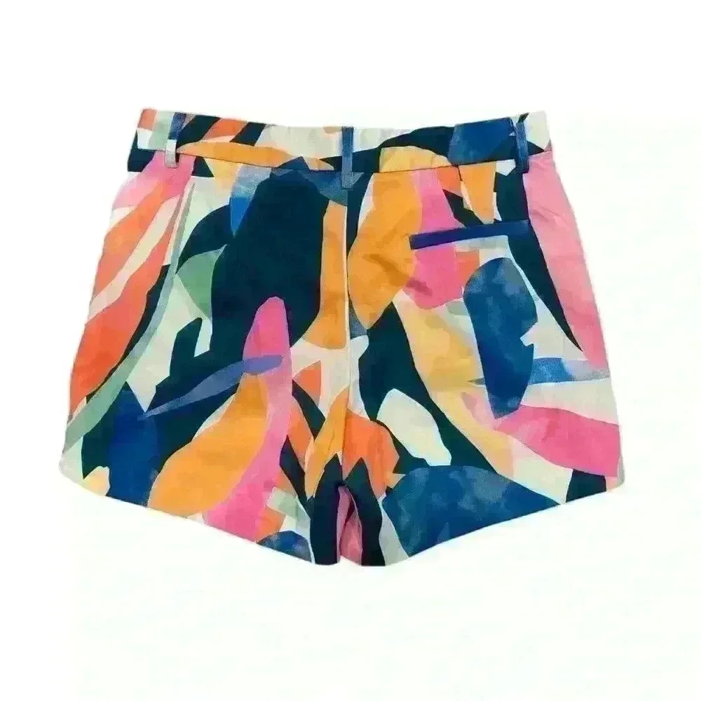 Jade Abstract Shorts - Size 4