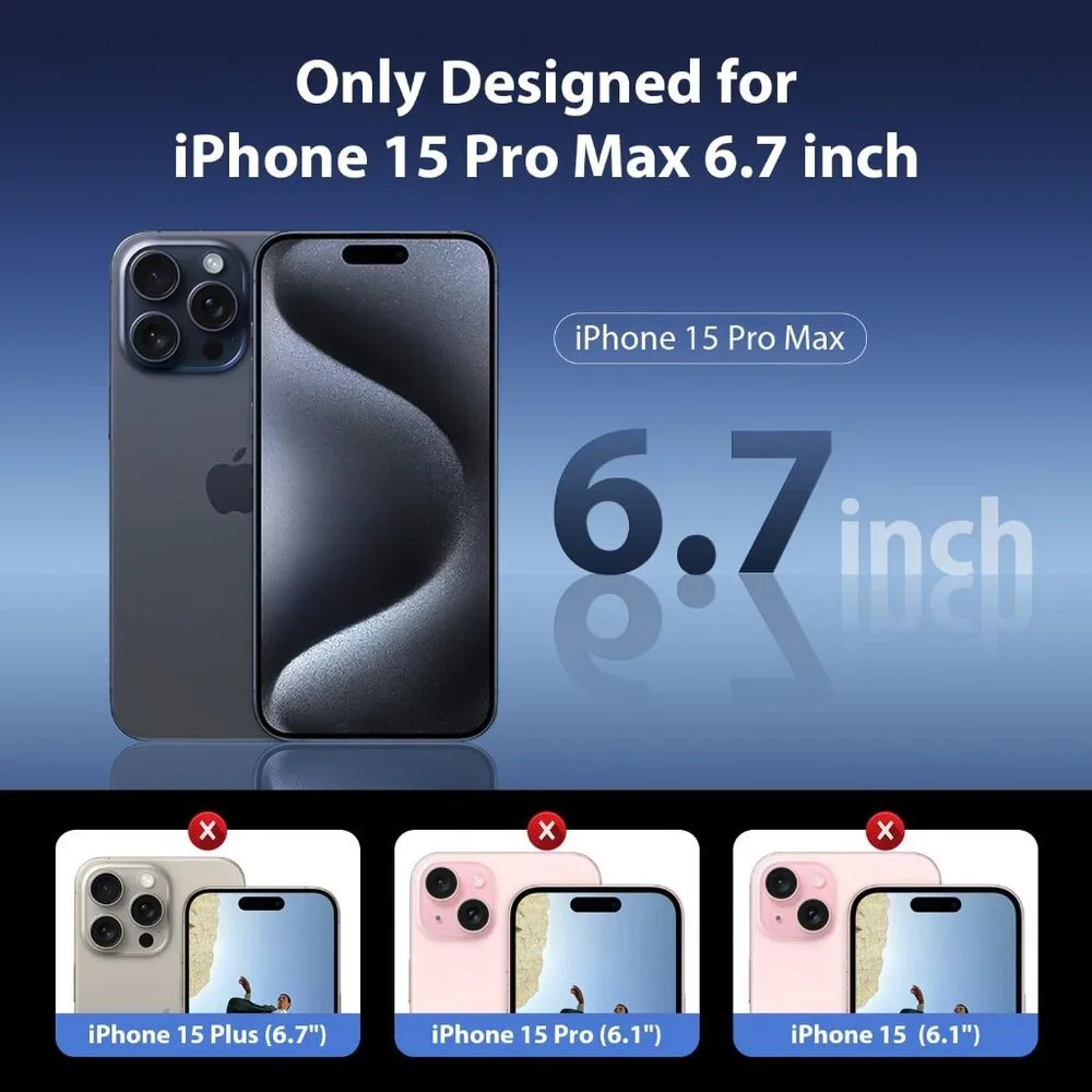 3 Pack Screen Protector for iPhone 15 Pro Max