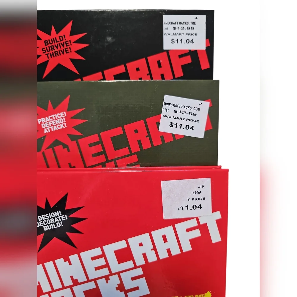 Minecraft Hacks Book Set Of 3, Hardcover, Gaming