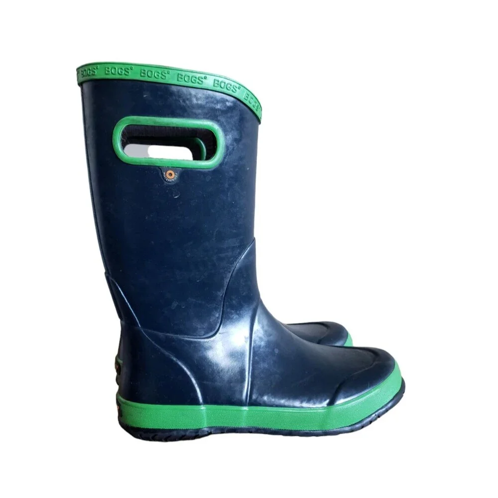 BOGS Krainboot Solid Blue Green Waterproof Pull Up Boot Youth Size 5