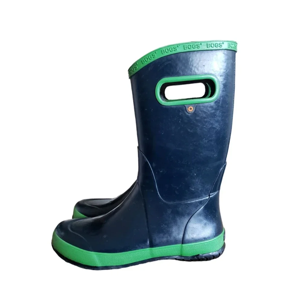 BOGS Krainboot Solid Blue Green Waterproof Pull Up Boot Youth Size 5