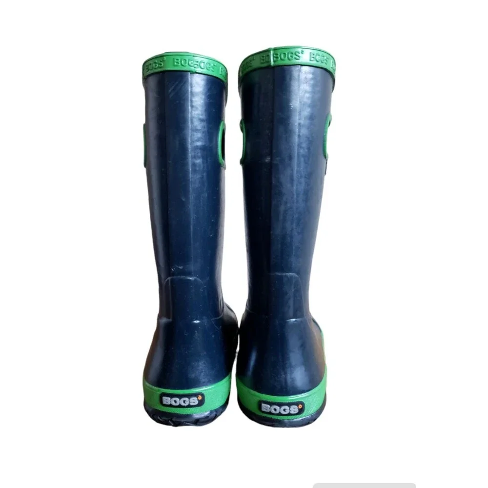 BOGS Krainboot Solid Blue Green Waterproof Pull Up Boot Youth Size 5