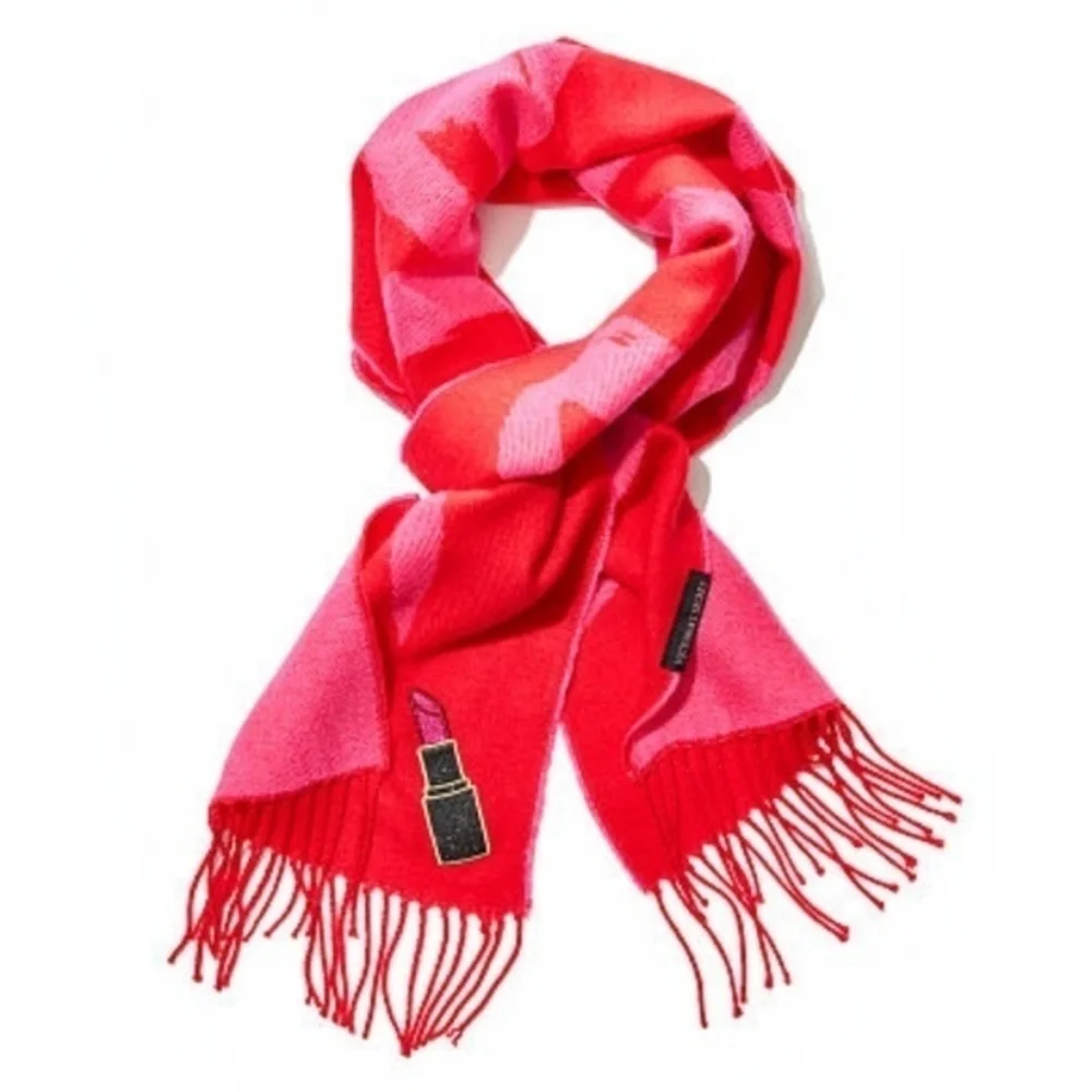 Victorias Secret Scarf knit Wrap Red pink