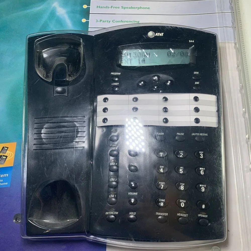 AT&T 944 Four-Line Intercom Speakerphone 2001 Brand New