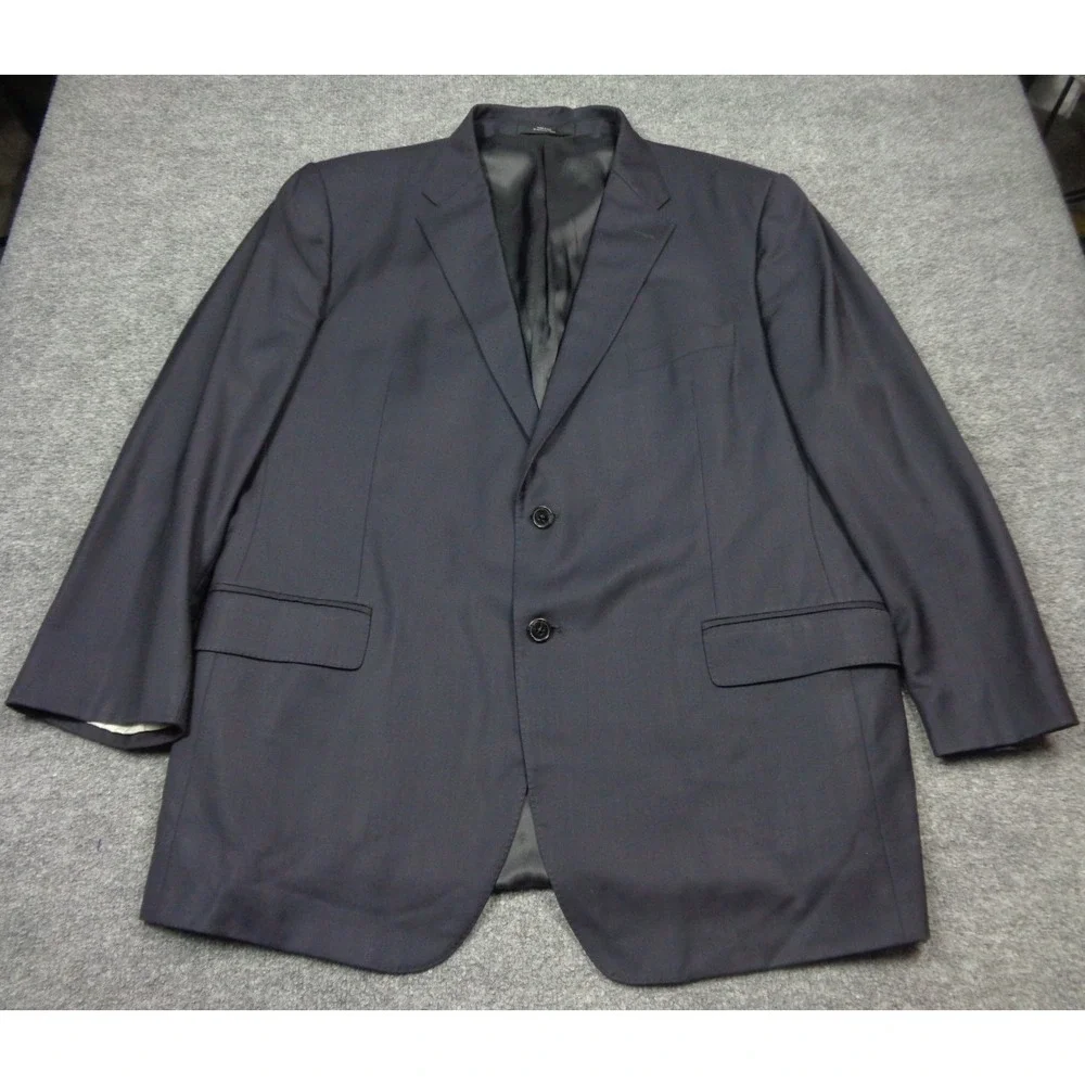 Ermenegildo Zegna Suit Jacket Blazer 46R US 46 EU Men Sport Coat Navy Blue Wool