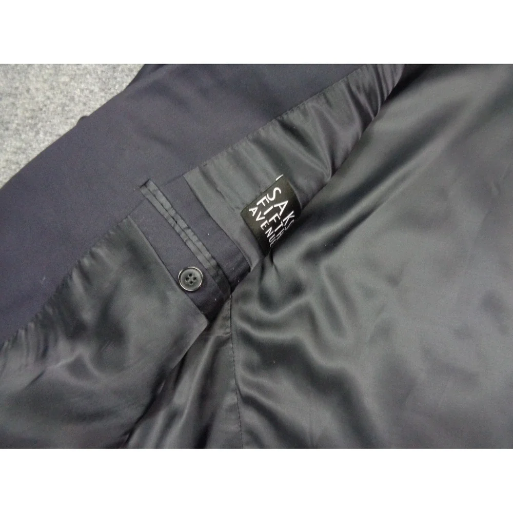 Ermenegildo Zegna Suit Jacket Blazer 46R US 46 EU Men Sport Coat Navy Blue Wool