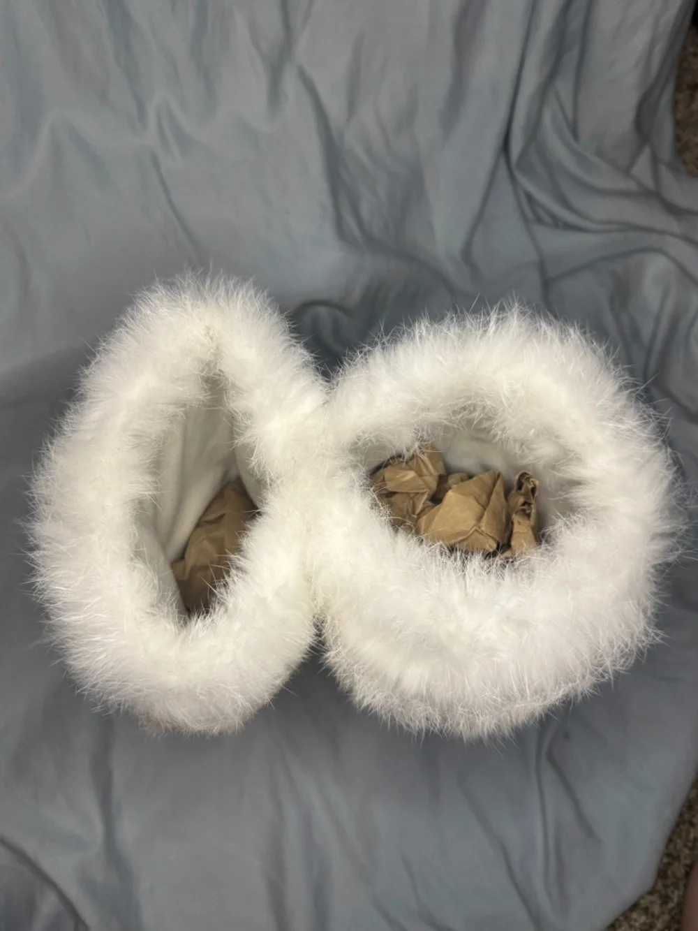Coach Talen Quilted Winter Boots Fur Trim Ivory Size 7