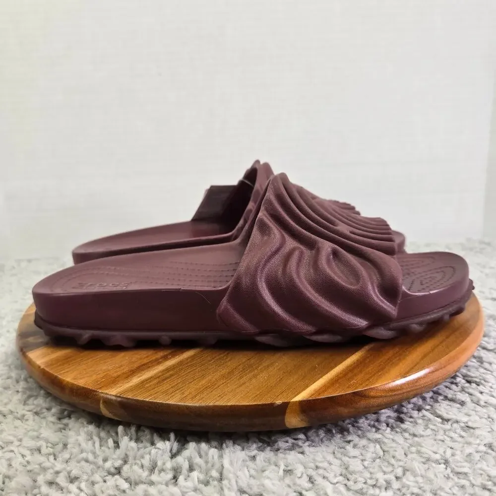 Crocs Mens 10 Salehe Bembury Pollex Slide Huckle Burgundy Casual Lifestyle Daily