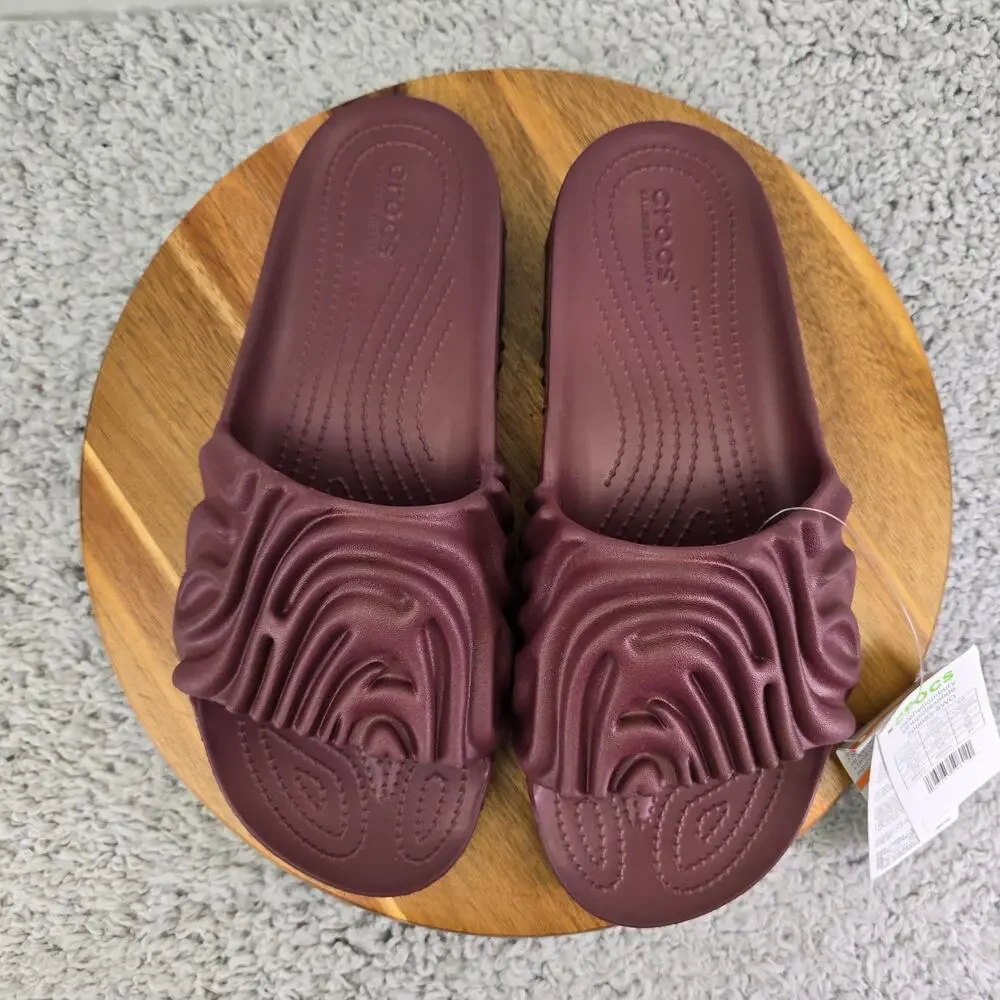 Crocs Mens 10 Salehe Bembury Pollex Slide Huckle Burgundy Casual Lifestyle Daily