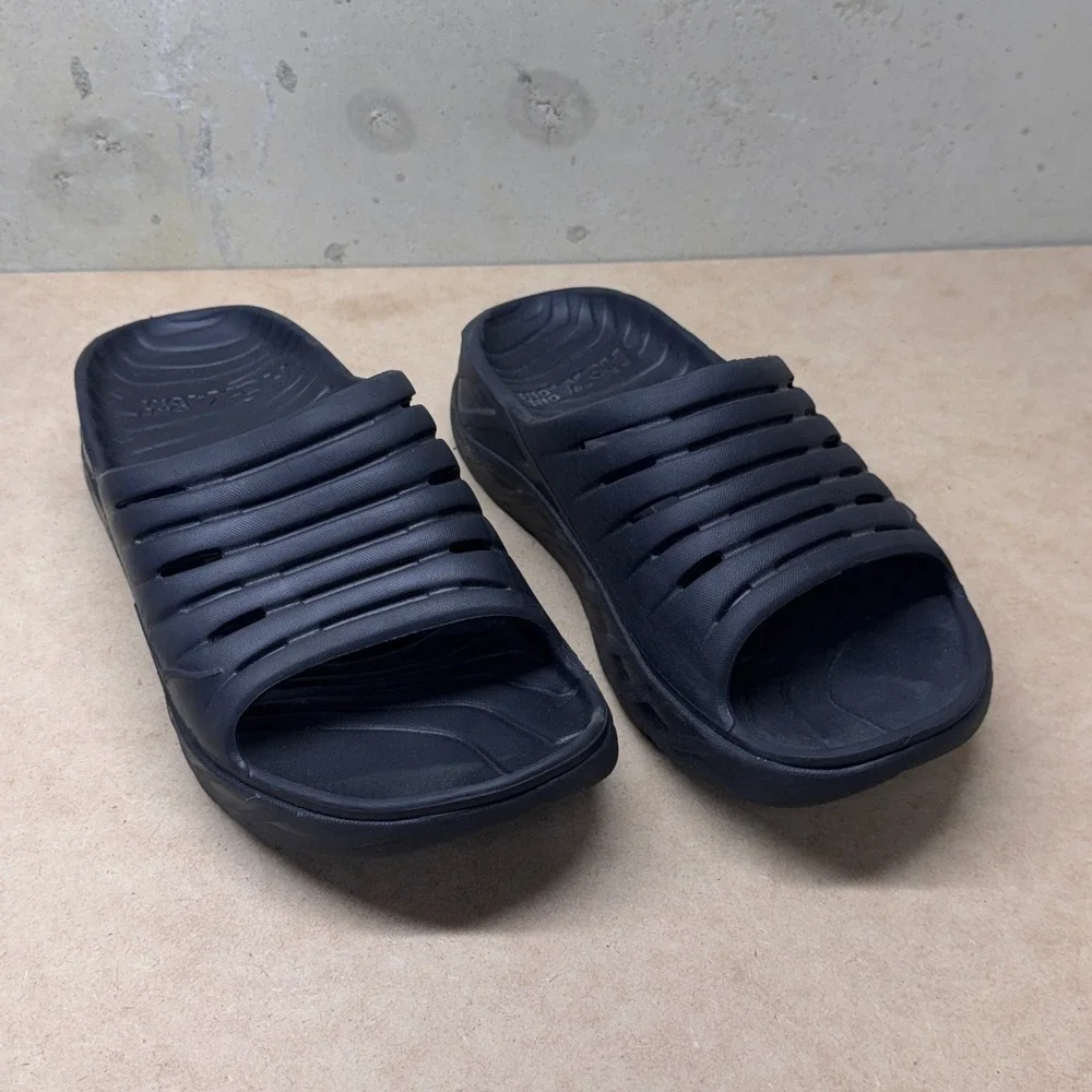 Hoka One One Ora Recovery Slide 2 Mens 8 Wmns 10 Black Sandals Comfort Gorpcore