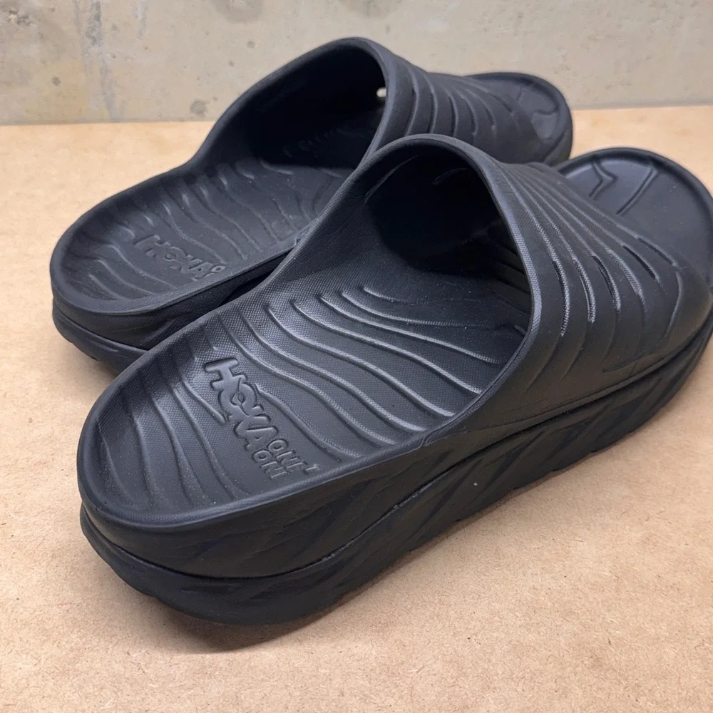 Hoka One One Ora Recovery Slide 2 Mens 8 Wmns 10 Black Sandals Comfort Gorpcore