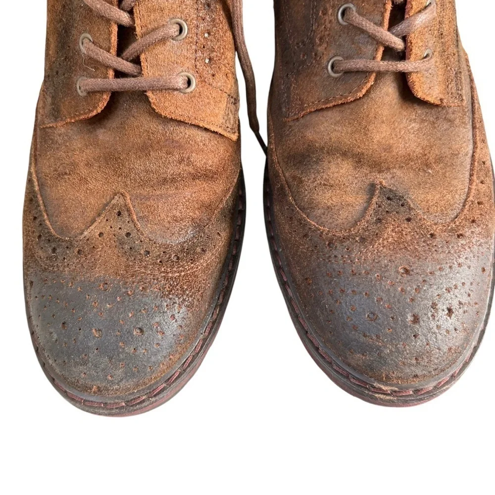 Fluchos Boots Men Sz 8 EU 41 Brown Distressed Leather Hipster Spain