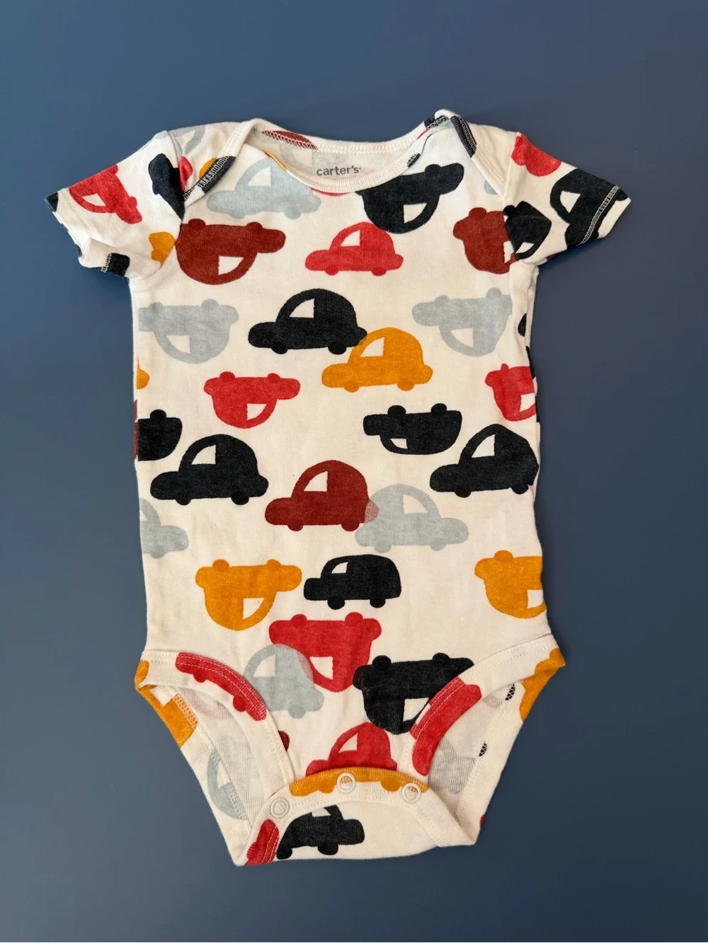 Carter's Red Stripe & Car Vehicle Print 3-Piece Baby Set 9M