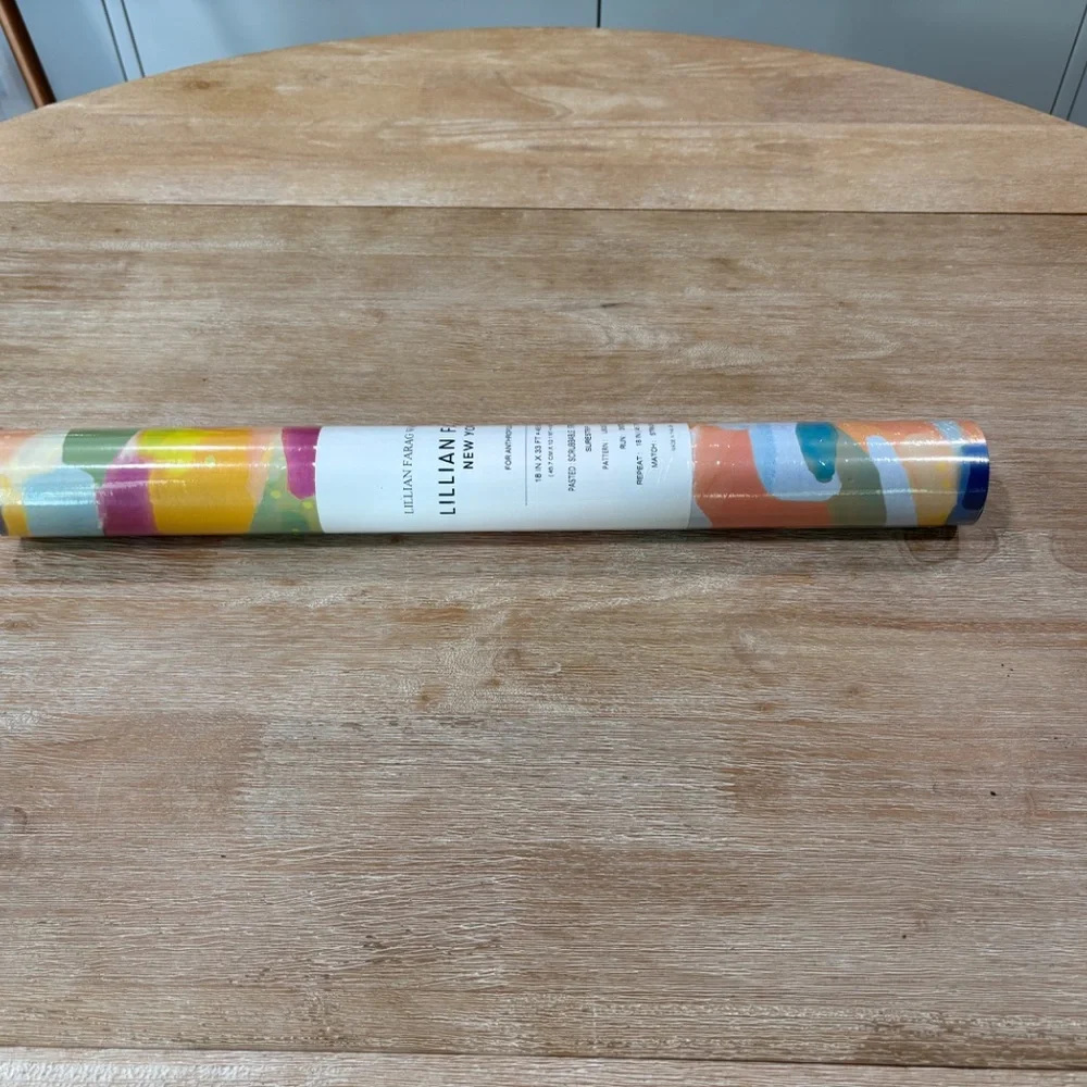 NWT Anthropologie x York Abstract Wallpaper, Single Roll, Rare, Discontinued