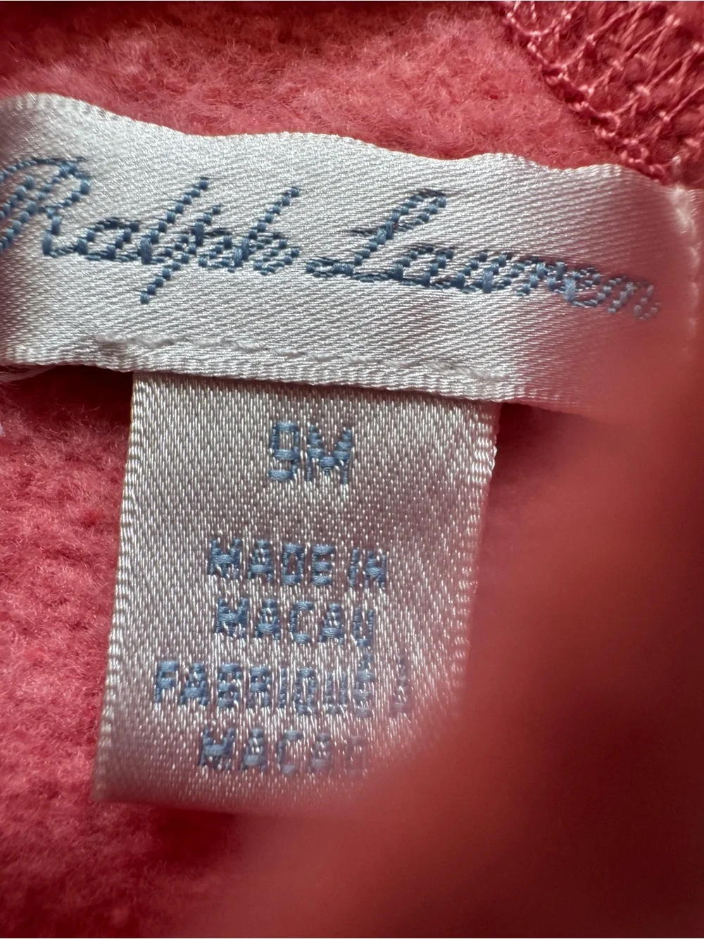 Ralph Lauren Baby Girl Pink Peplum Pony Cotton Fleece Sweatshirt