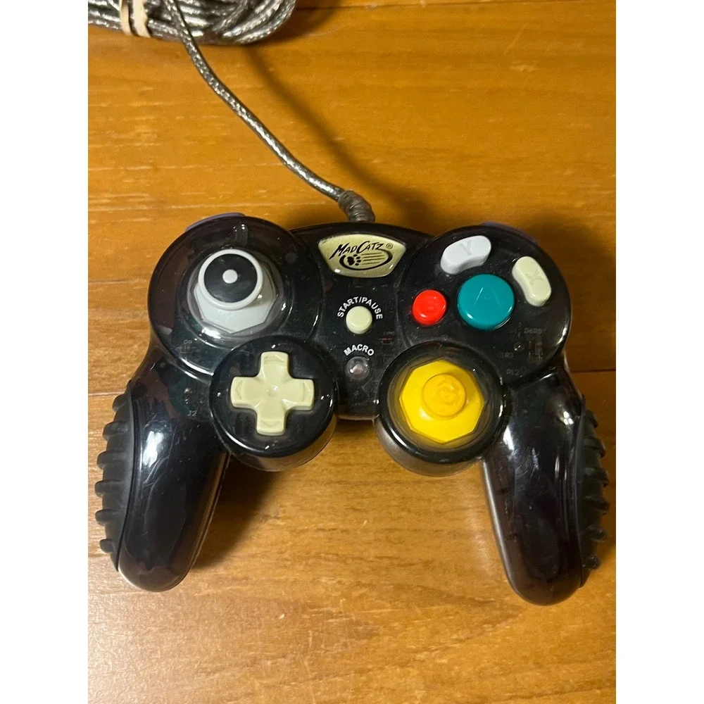 Mad Catz MicroCon Wired Controller for Nintendo GameCube Smoke Black Translucent