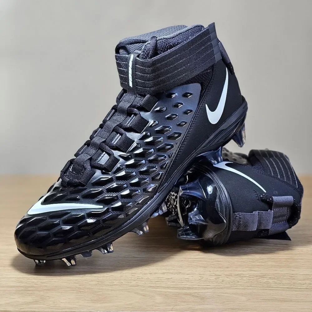 Nike Force Savage Pro 2 Football Cleats Shoes Men's 9 Black White New AH4000-002