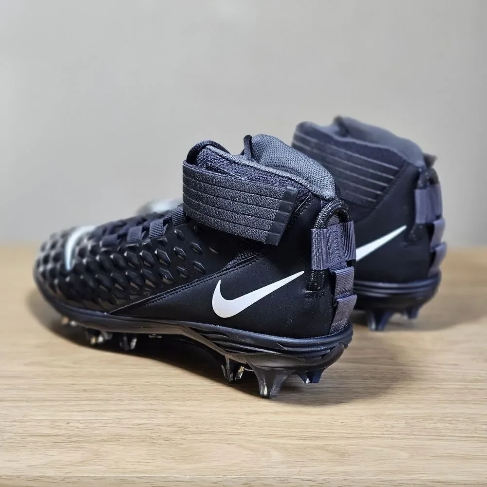 Nike Force Savage Pro 2 Football Cleats Shoes Men's 9 Black White New AH4000-002
