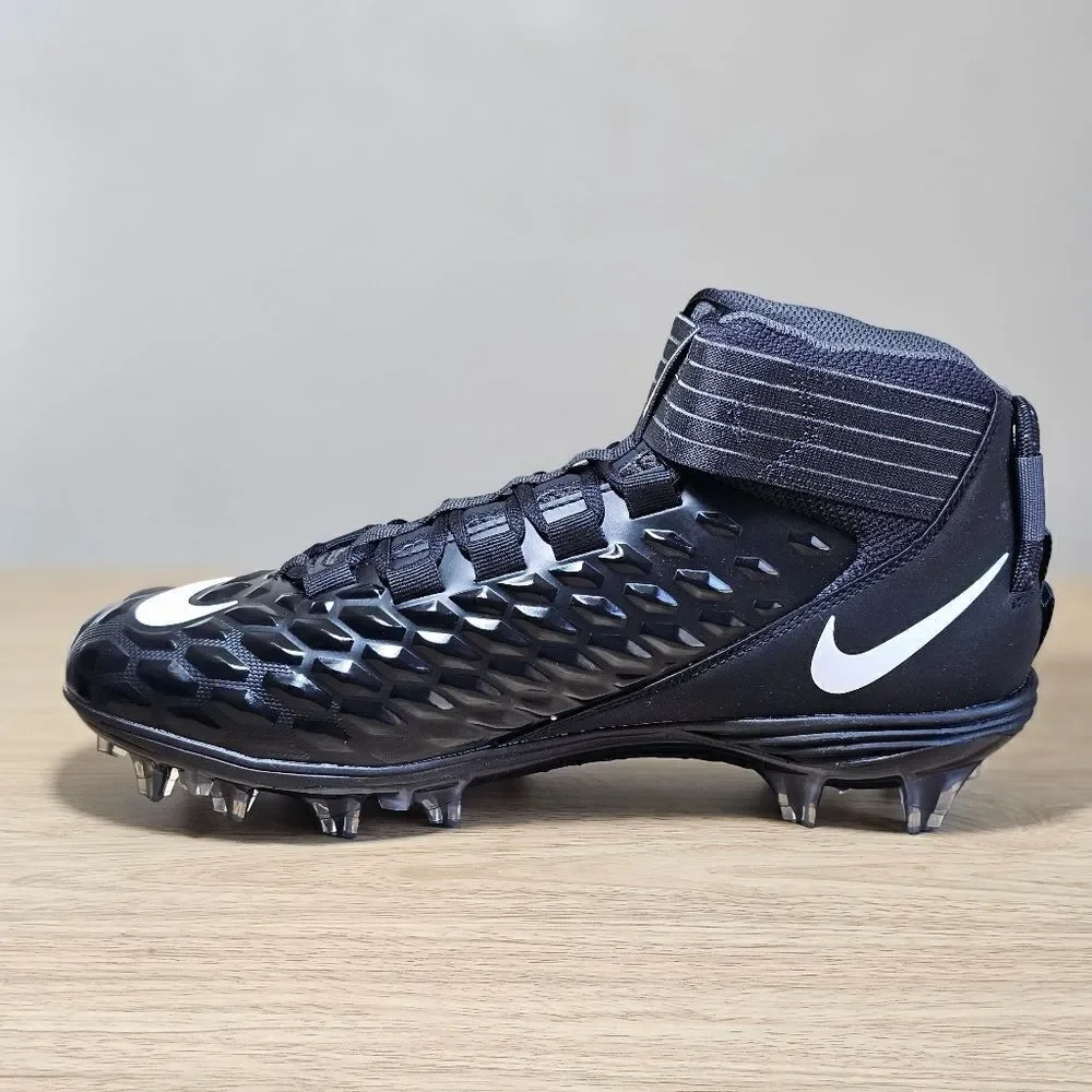 Nike Force Savage Pro 2 Football Cleats Shoes Men's 9 Black White New AH4000-002
