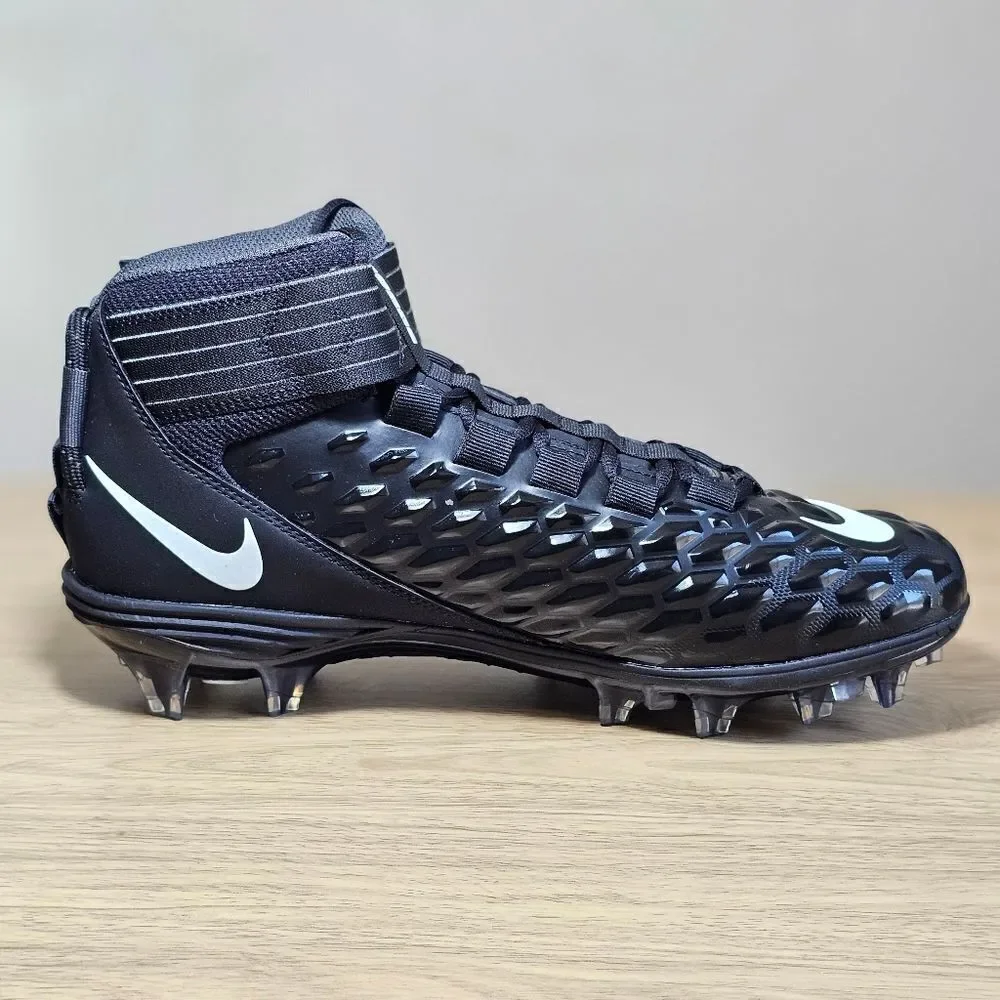 Nike Force Savage Pro 2 Football Cleats Shoes Men's 9 Black White New AH4000-002