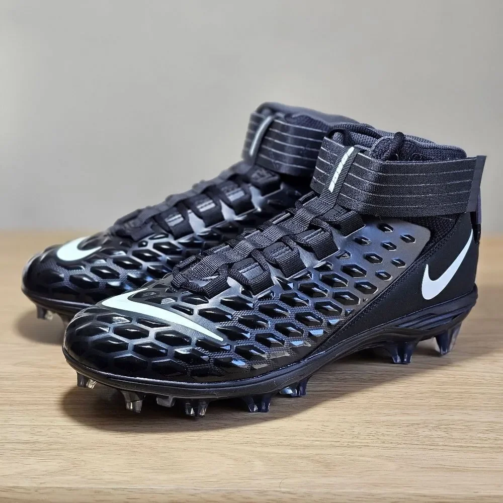 Nike Force Savage Pro 2 Football Cleats Shoes Men's 9 Black White New AH4000-002