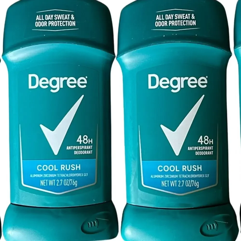 Lot 4 Degree 48H Antiperspirant Deodorant Stick Cool Rush 2.7 oz