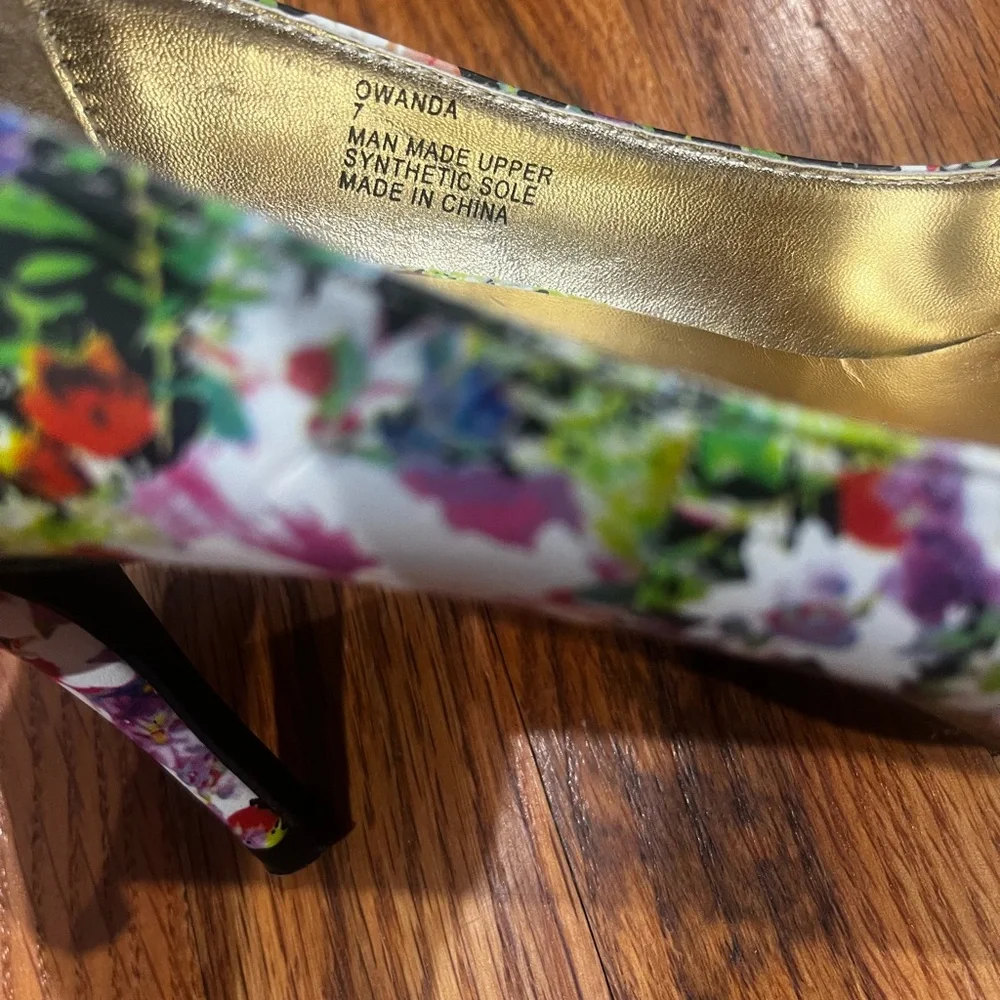 143 Girl Black Floral Heels‎