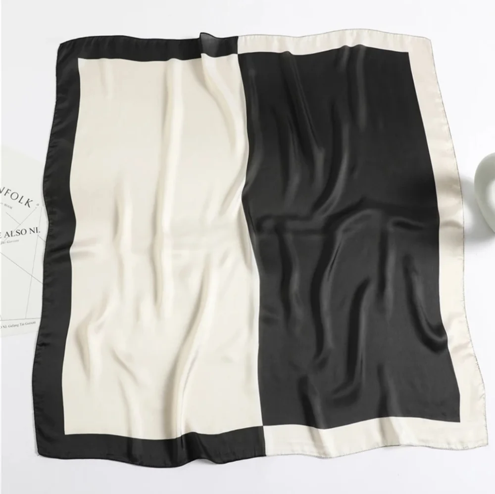 Miss Ruby - Black and cream Square Scarf