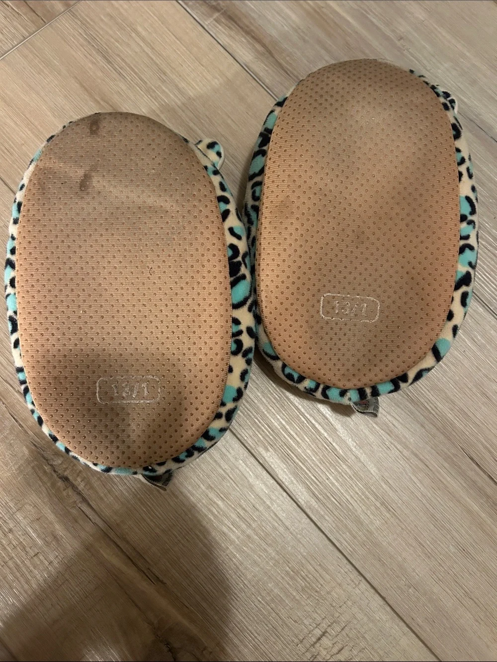 Squishmallows Kids Leopard Print Slippers in Cream, Teal, Black