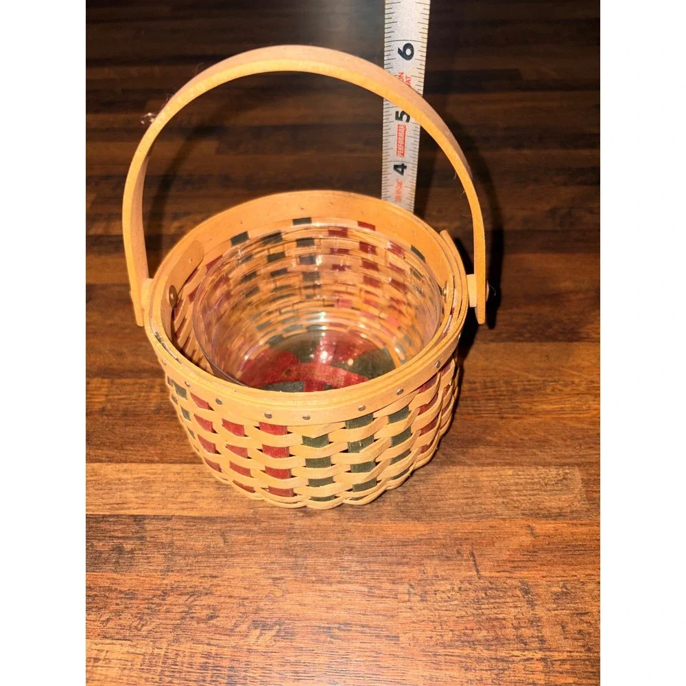 Longaberger‎ 2003 Christmas Collection Caroling Basket Red Green with Protector