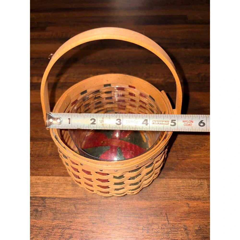 Longaberger‎ 2003 Christmas Collection Caroling Basket Red Green with Protector