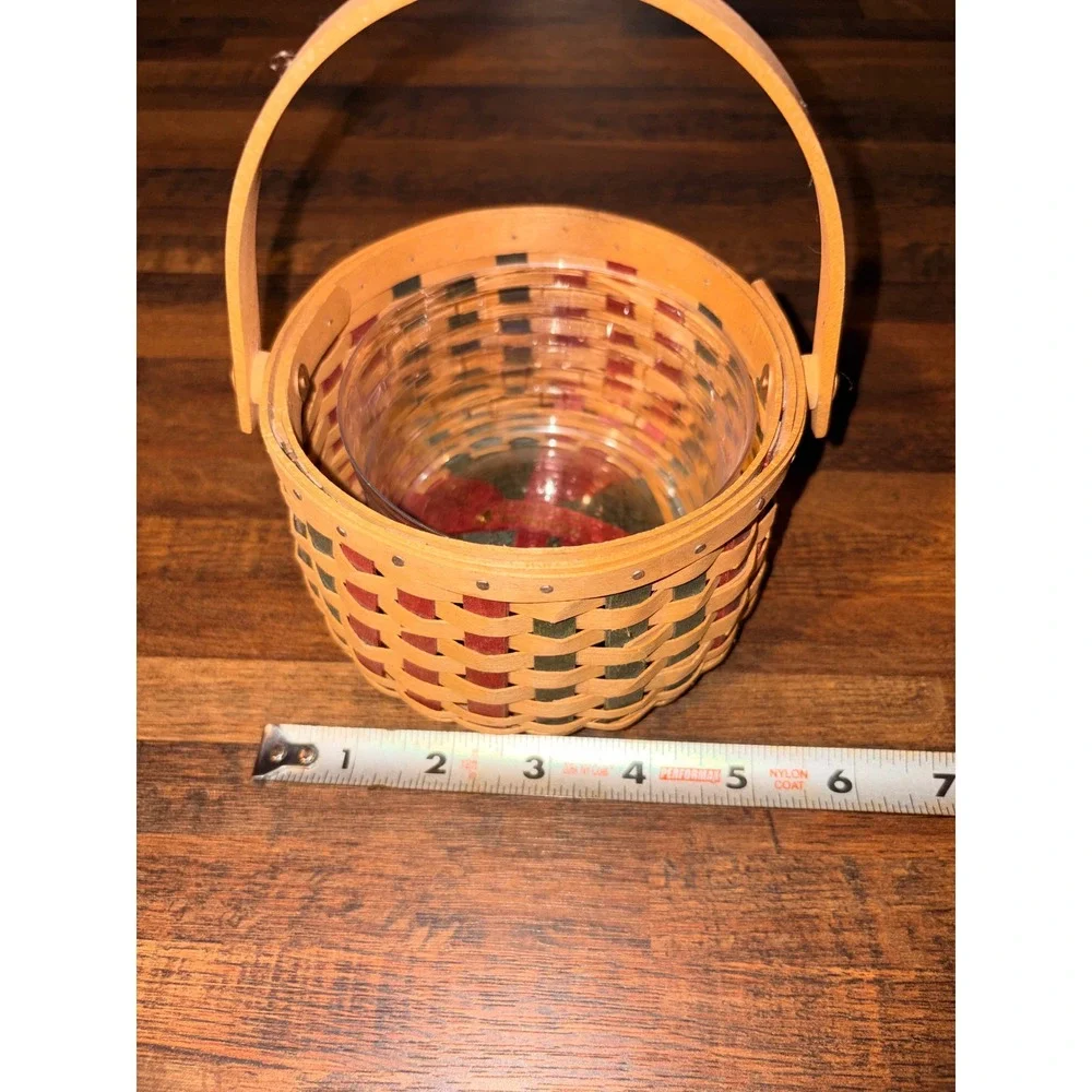 Longaberger‎ 2003 Christmas Collection Caroling Basket Red Green with Protector
