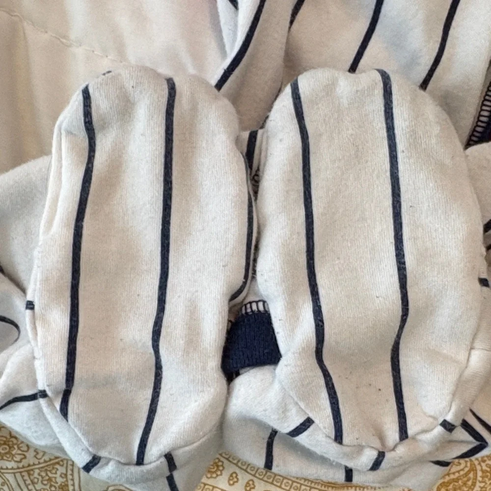 Carter's Boy’s Red and White Striped Footie 9months