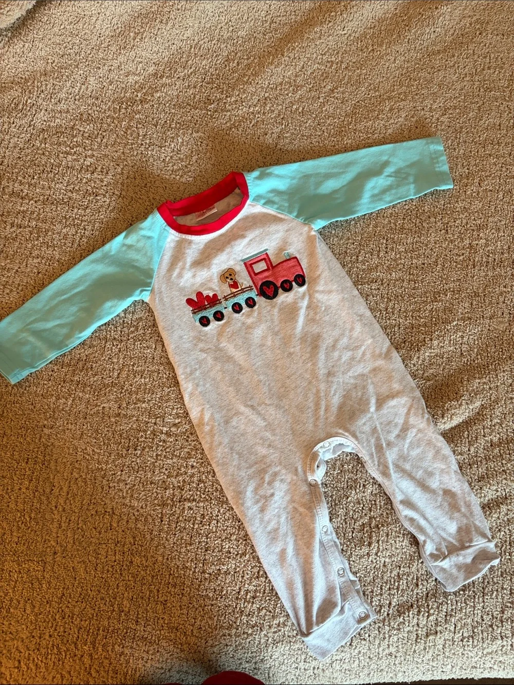 NWOT Train with dog one-piece