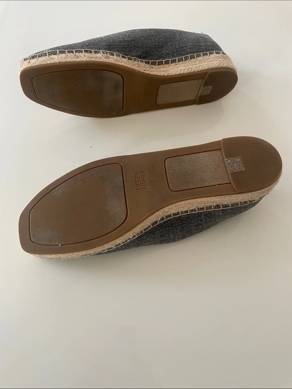 Eileen Fisher Light Denim Slip-On Espadrille Flats