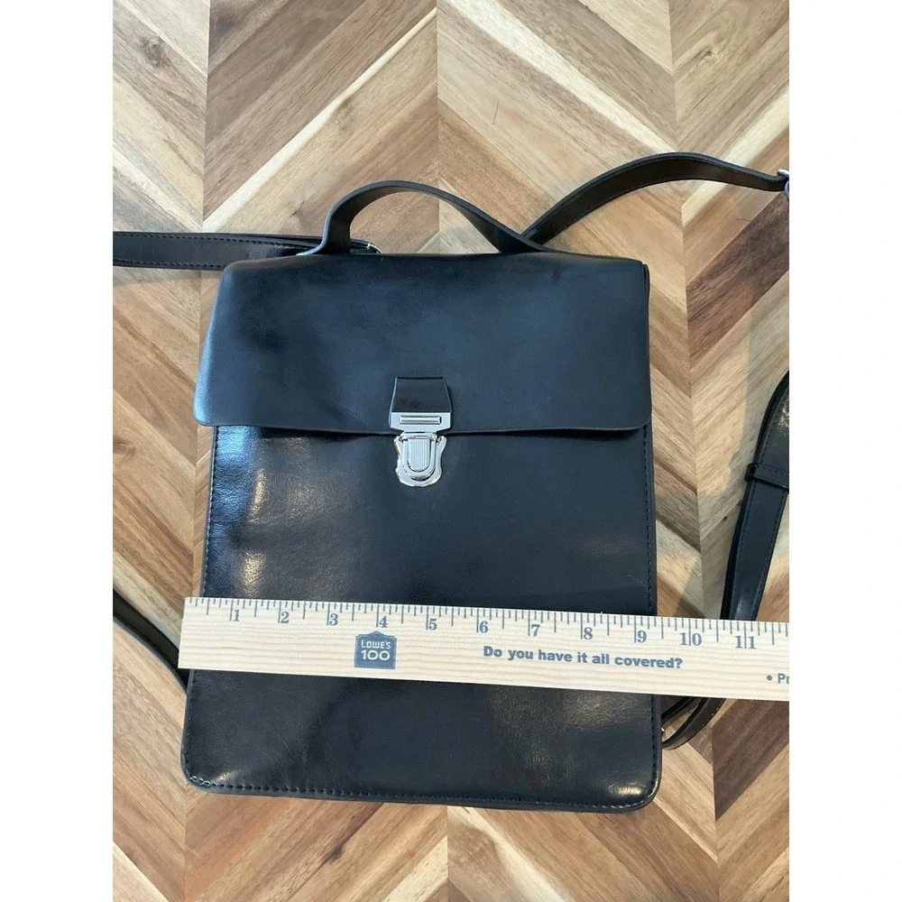 Urban Outfitters Black Cooperative Ivy Backpack Vegan‎ Leather Button Clasp