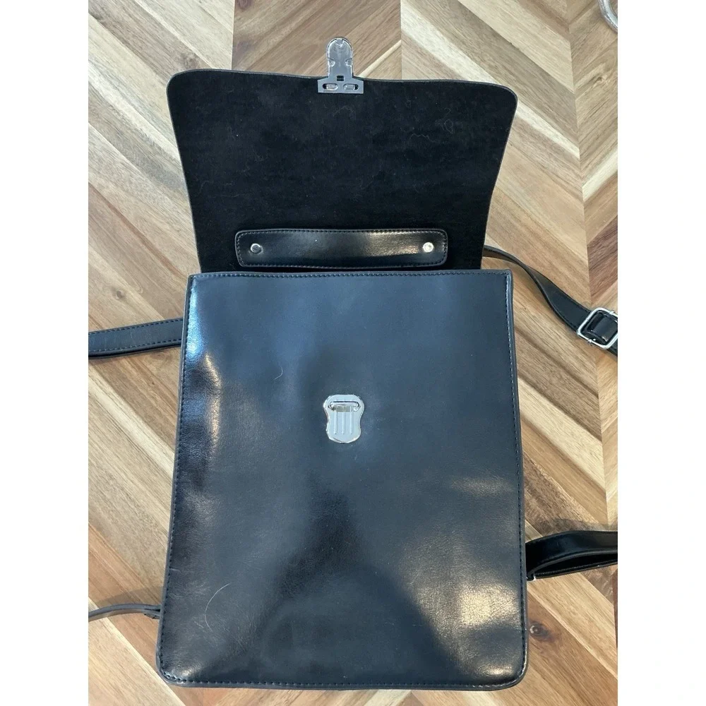 Urban Outfitters Black Cooperative Ivy Backpack Vegan‎ Leather Button Clasp