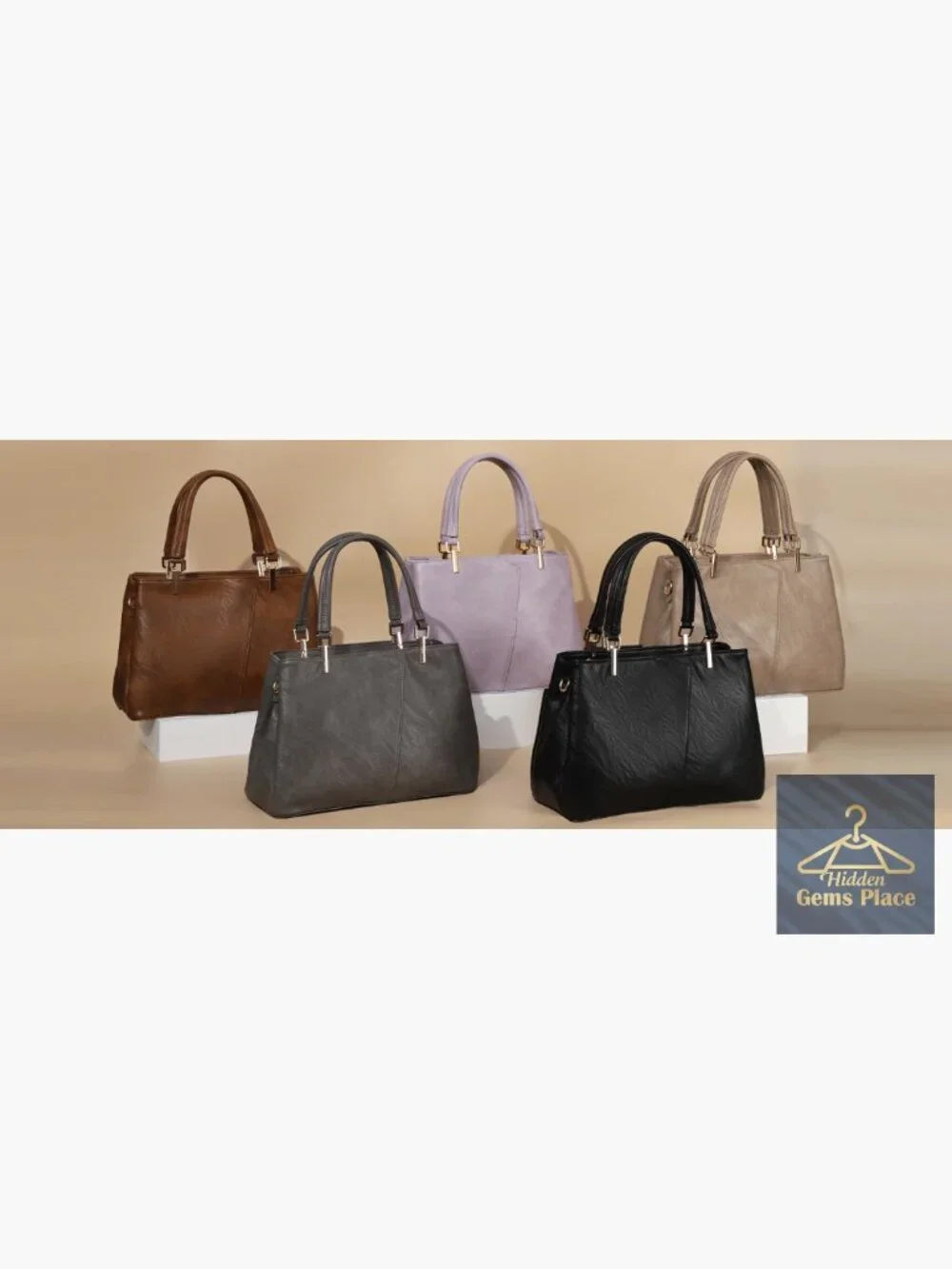 Medium Hobo Shoulder Tote Handbag Faux Leather Crossbody Purse