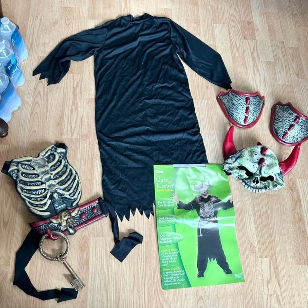 costume Disguise Gate Keeper boys size 7/8 lot of 5 pieces