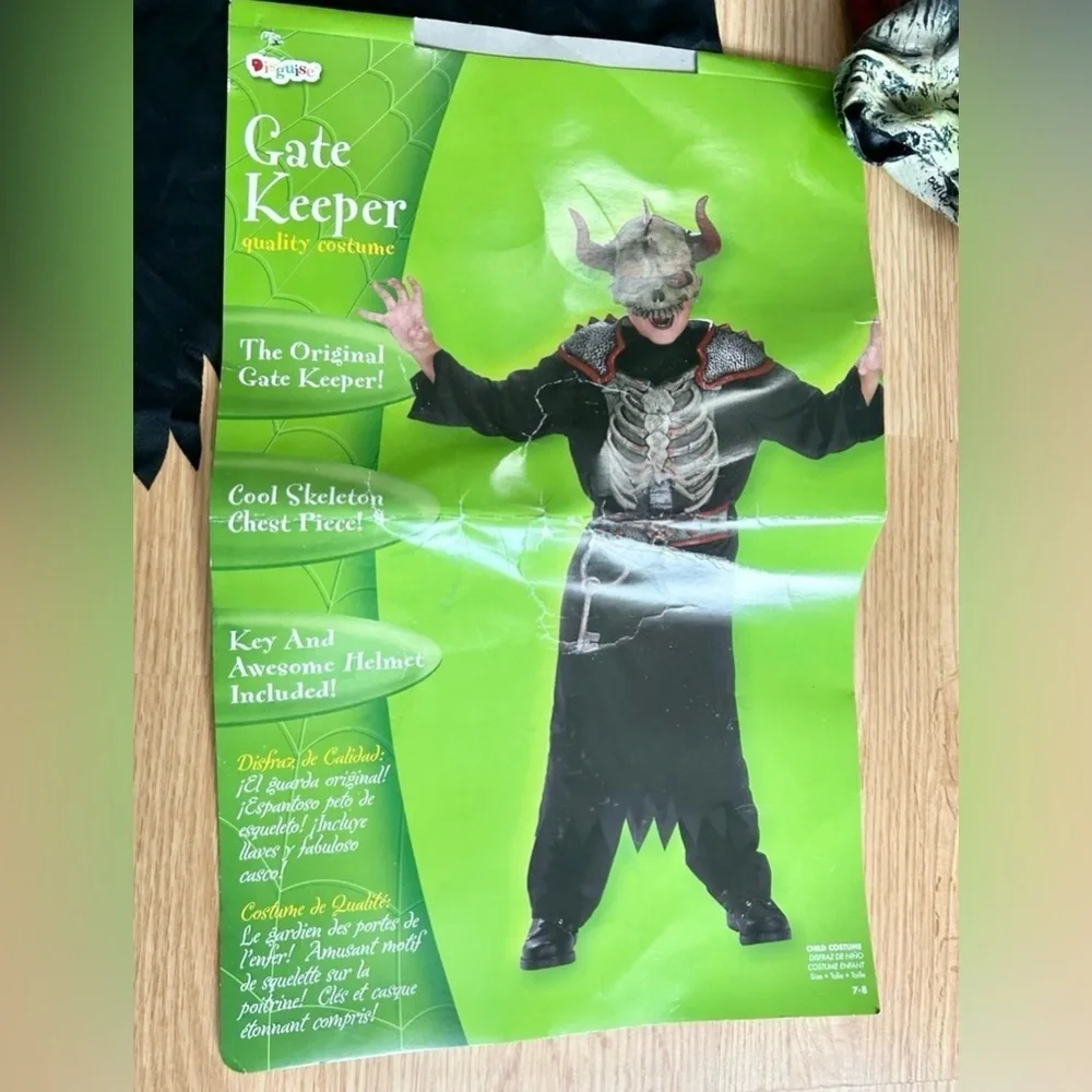 costume Disguise Gate Keeper boys size 7/8 lot of 5 pieces