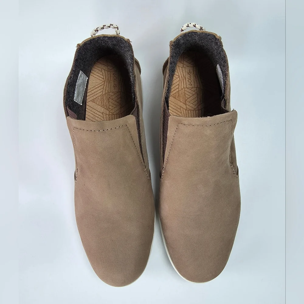 Olukai Women's Hawai‘iloa Manu Hope Taupe Grey/Off White Size 10
