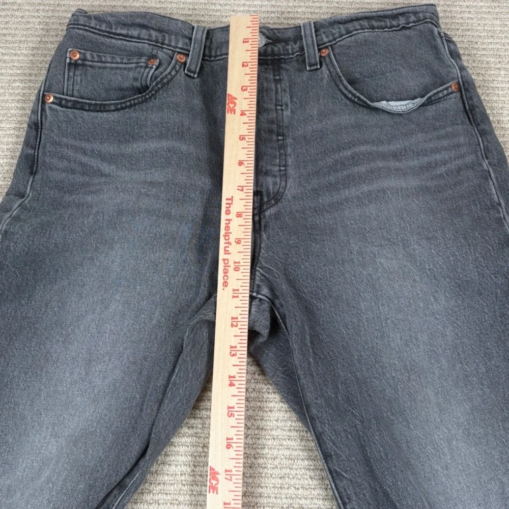 Levi's 501 Jeans Mens 30x26 Black Straight Leg Denim Premium Gorpcore Grunge