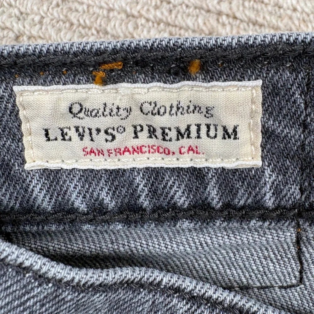 Levi's 501 Jeans Mens 30x26 Black Straight Leg Denim Premium Gorpcore Grunge