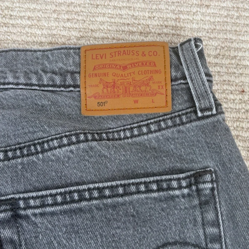 Levi's 501 Jeans Mens 30x26 Black Straight Leg Denim Premium Gorpcore Grunge