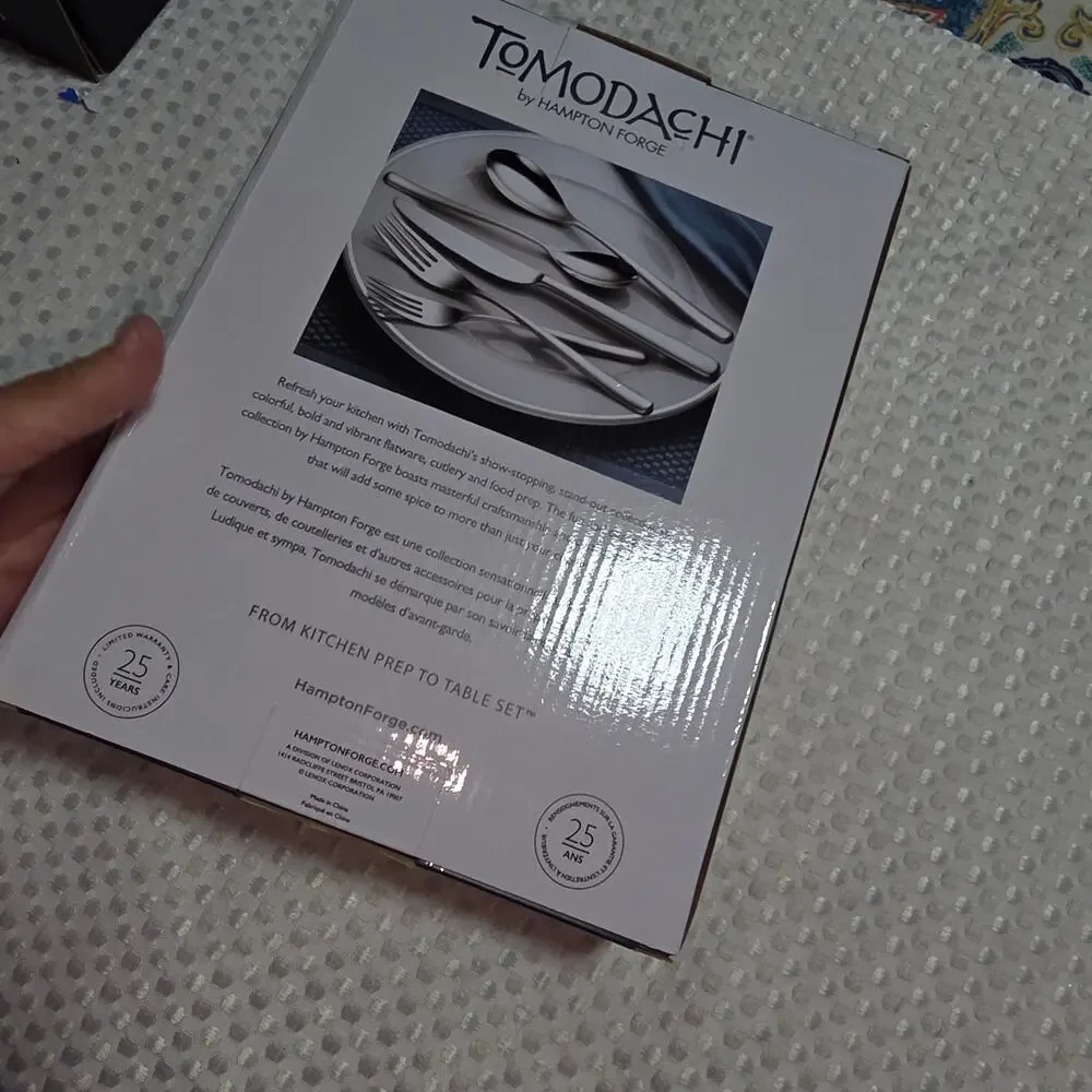 HAMPTON FORGE TOMODACHI 21 PC STAINLESS FLATWARE SET