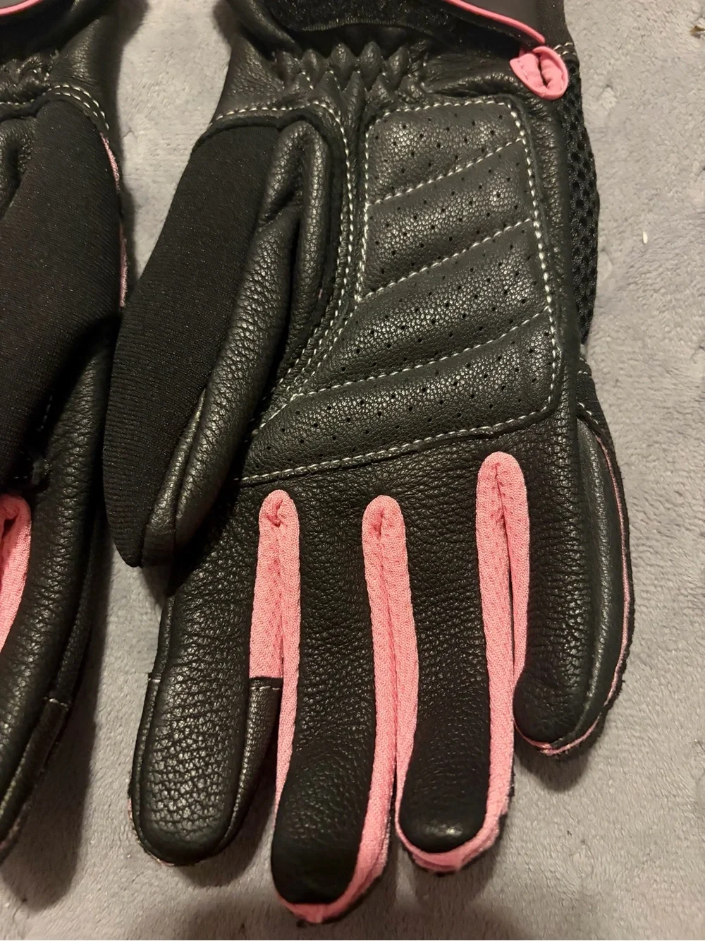 Harley-Davidson Black and Pink Women's Riding Gloves