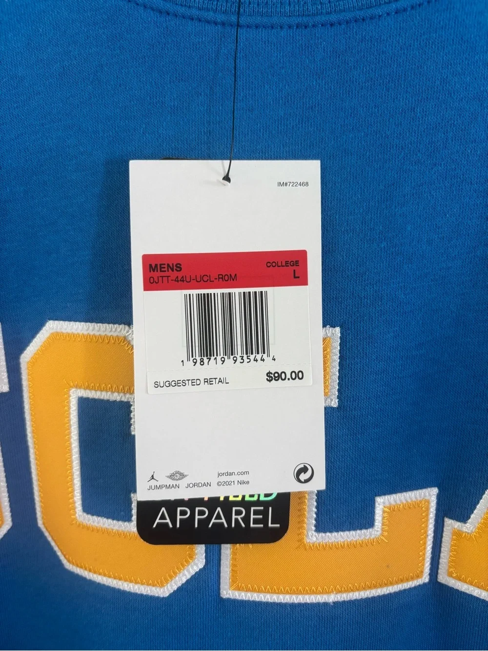 Unisex Jordan/Nike UCLA Bruins Royal Blue Crewneck