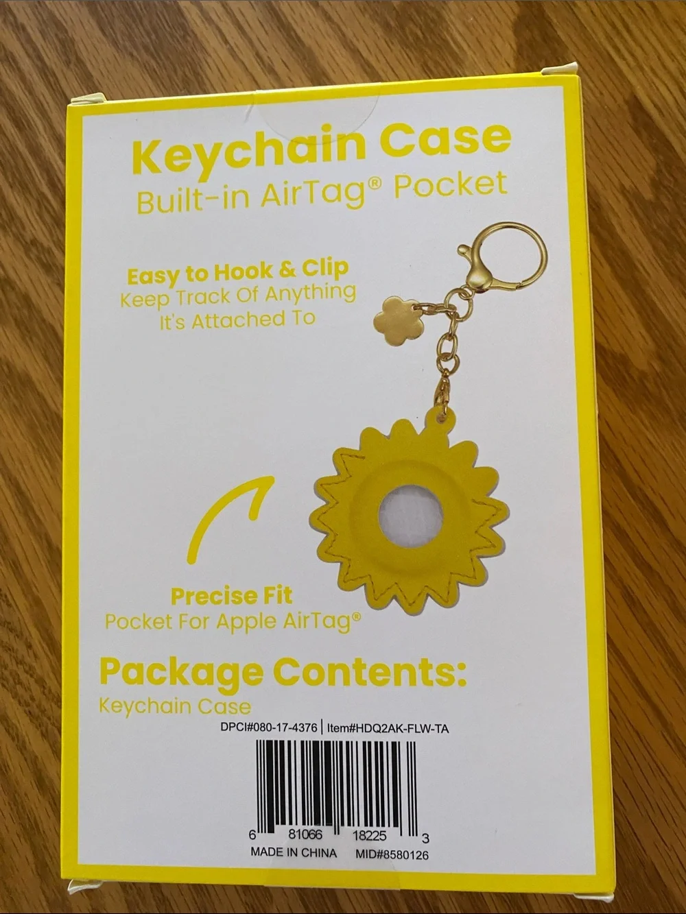 Keychain Case w/ Built-in AirTag Pocket Sunflower, Bus, Cowboy Boot Choose One